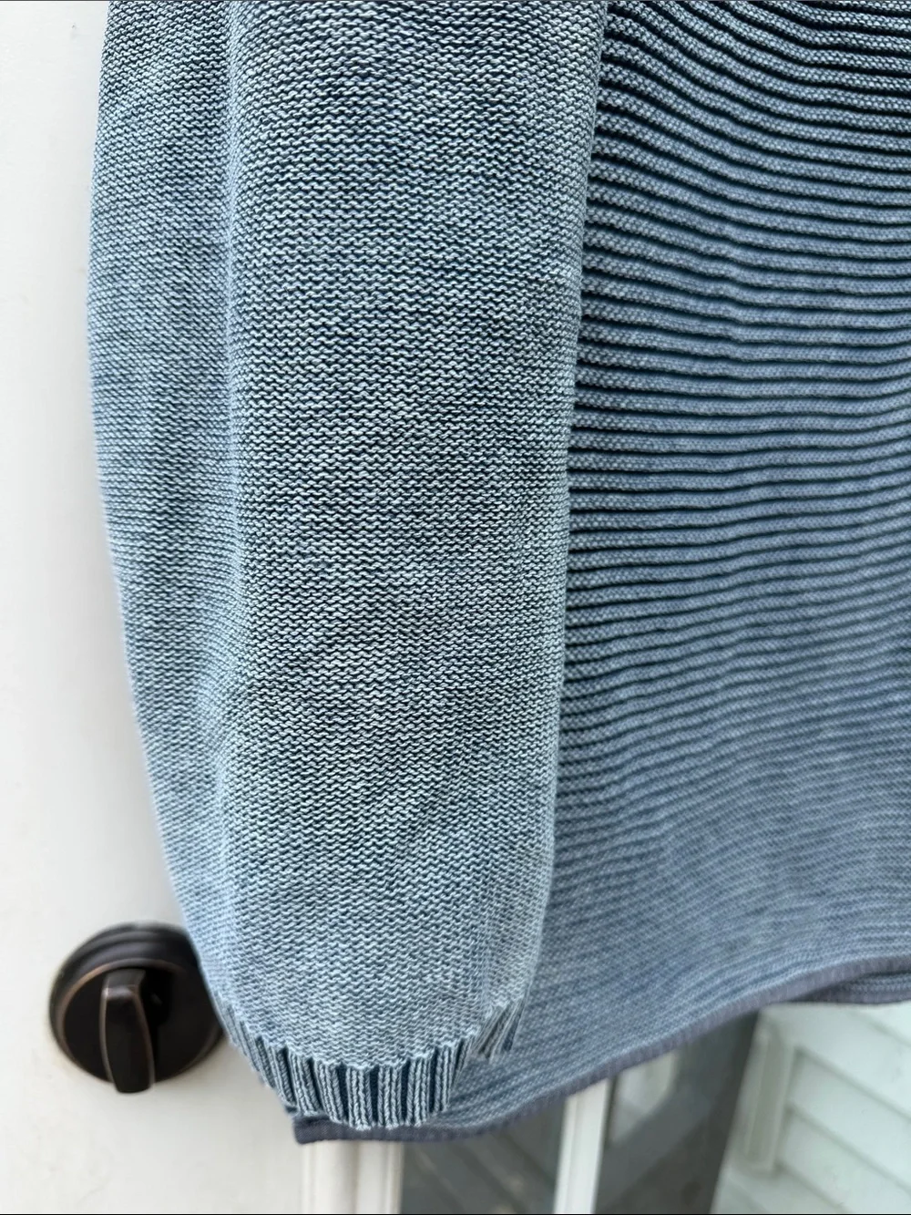 Men's Carbon 2 Cobalt Knit Henley Sweater - blue Gray